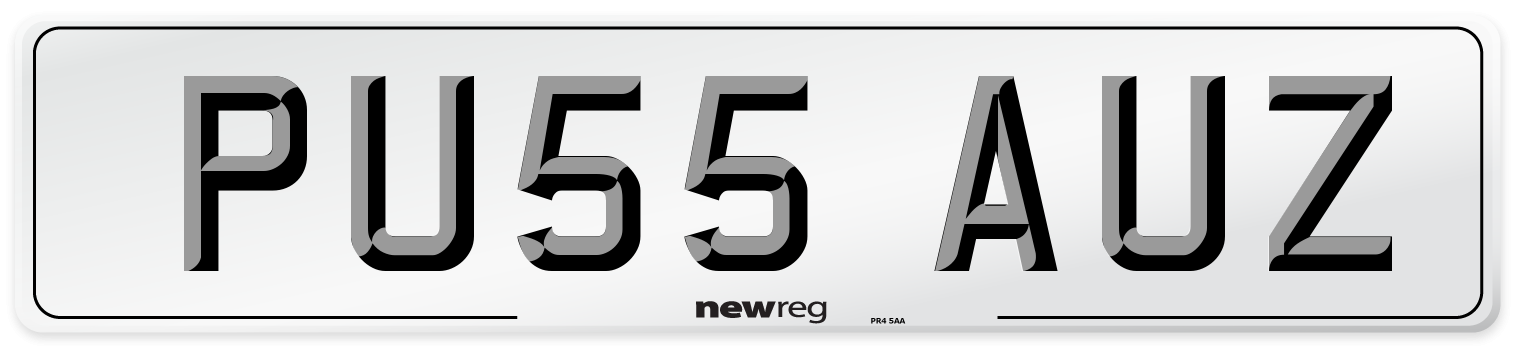 PU55 AUZ Number Plate from New Reg